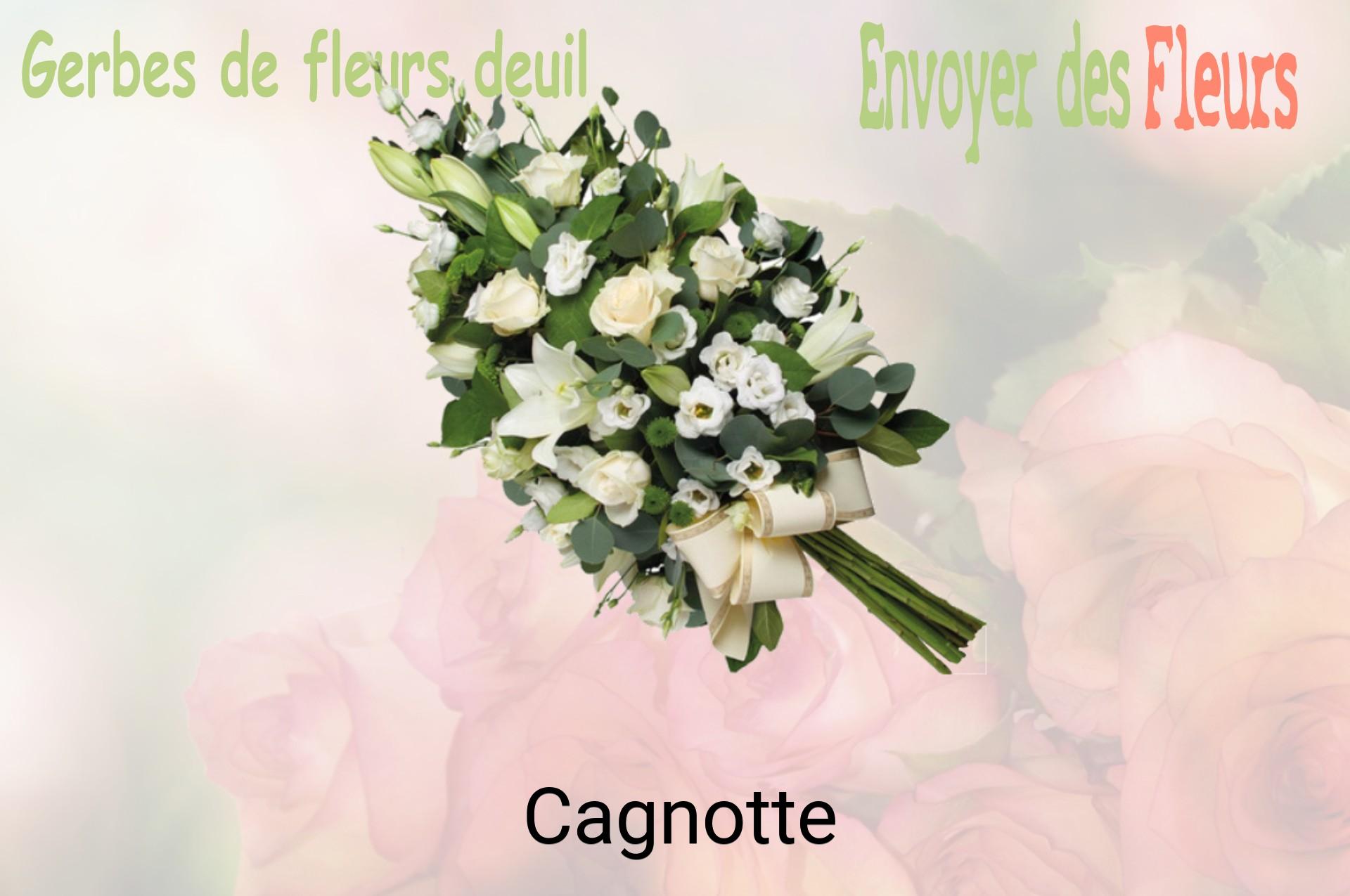 Gerbe de fleurs de deuil livrée à Cagnotte